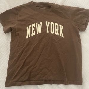 Brandy Melville (John Galt) brown new york tee